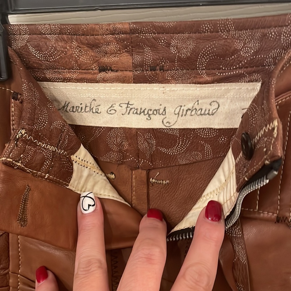 Marithe & François Girbaud butter soft leather crop pant - Picture 4 of 12